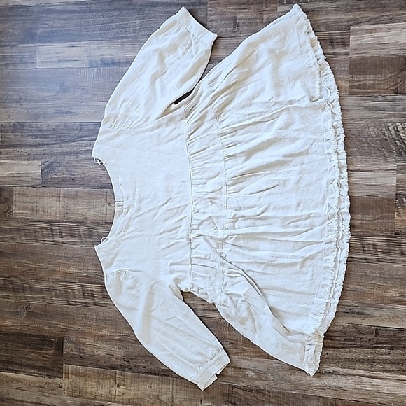 Umgee Tops - Umgee Plus Sz 1XL Linen Blend Babydoll Tunic